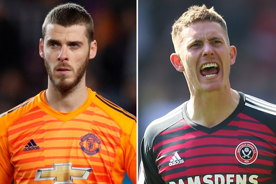  Dean Henderson, right, thinks he could fill David De Gea's boots