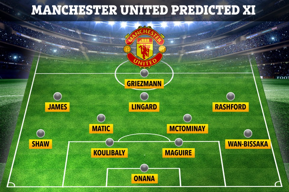  United may line up in a 4-2-3-1 formation