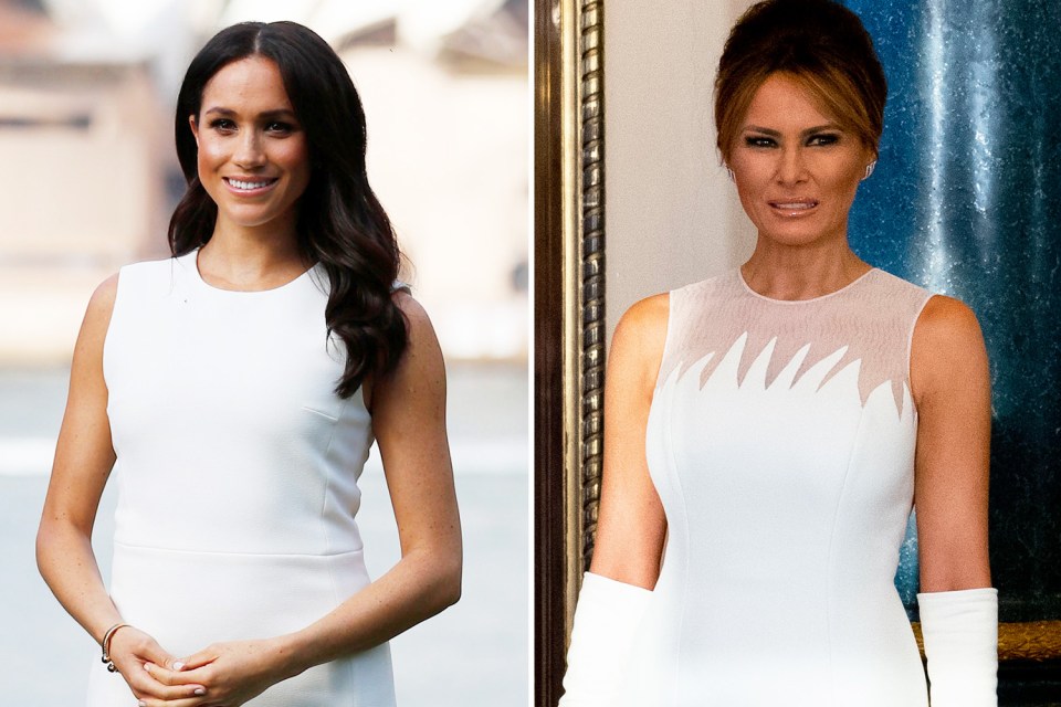  The shift dress style has proven popular with both Meghan and Melania