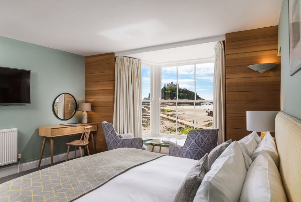  The rooms have a private view of St Michael's Mount