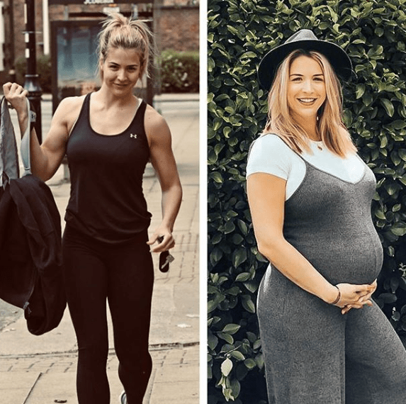  Gemma shared a before and after of herself as she discussed her pregnancy