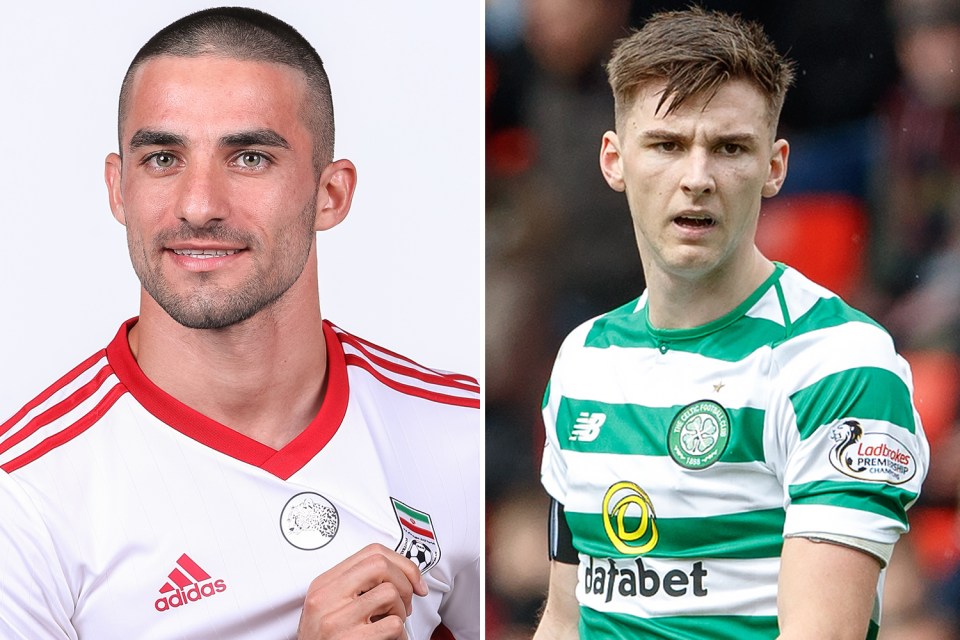 Celtic are lining up Milad Mohammadi, left, as a replacement for Arsenal target Kieran Tierney