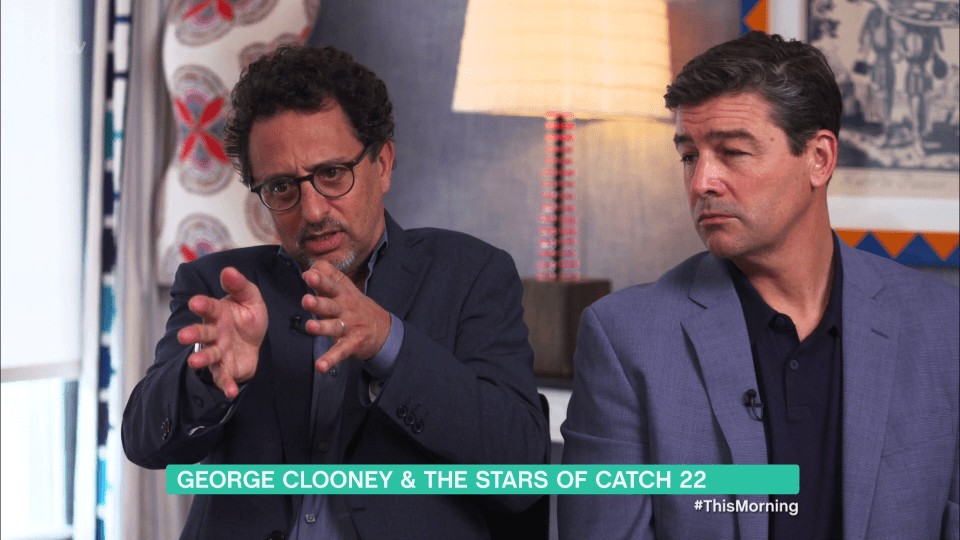  Grant Heslov (L) saw the ordeal firsthand, telling This Morning viewers he thought George was "dead"