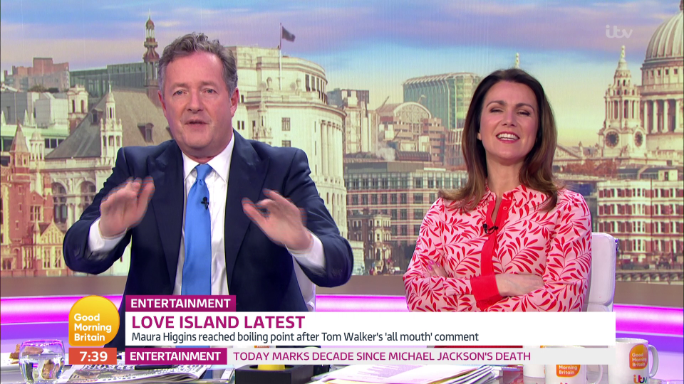  Piers Morgan called Maura Higgins a 'sex assaulter' on today's Good Morning Britain