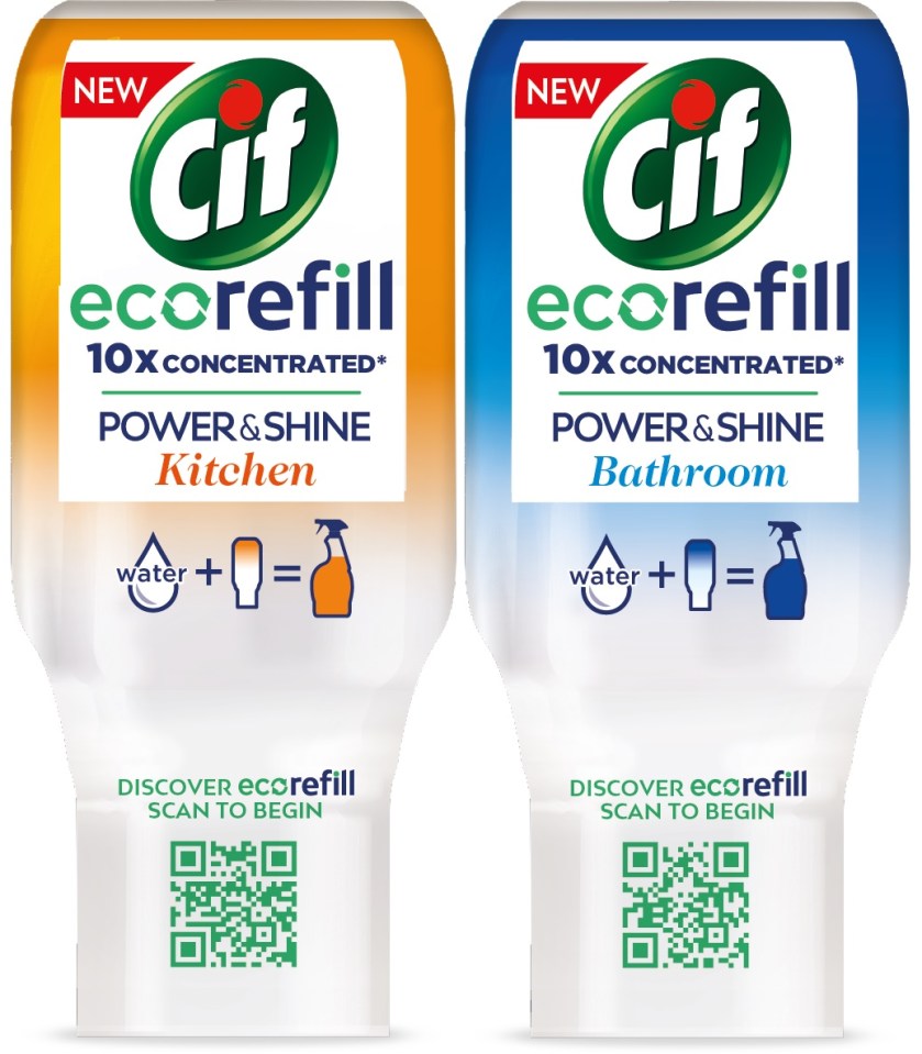  Cif's ecorefill Power & Shine contains a 10x higher concentrate