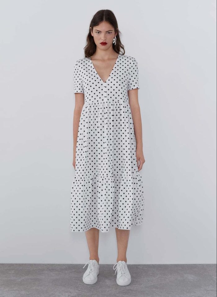  This Zara dress has the best bits of the original and a new neckline