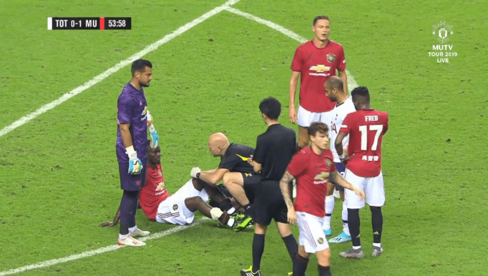  Bailly had only come on at half-time, and lasted eight minutes