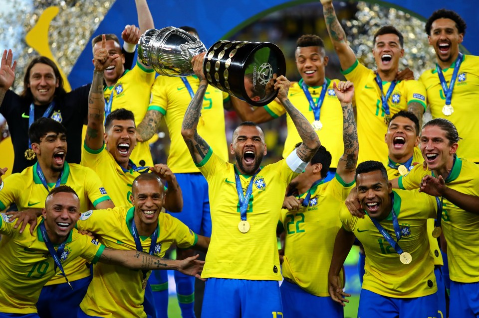  Alves was named player of the tournament at this summer's Copa America, having lead Brazil to glory over Peru in the final