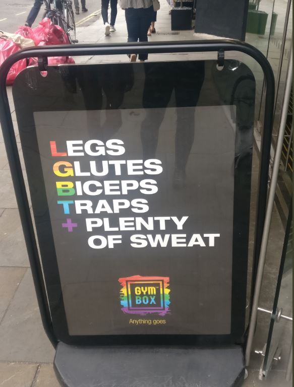  Gym was forced to apologise for it's Pride signage