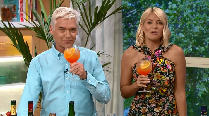  Holly and Phil were pleased as punch with the boozy segment on their farewell show