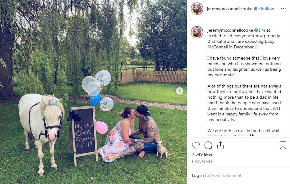  Jeremy and his partner Kate announced they are having a baby