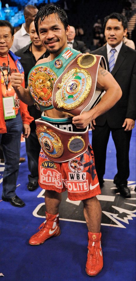  Pacquiao is the first boxer to win world titles in eight weight divisions