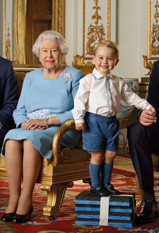  The Queen is said to leave little presents at the end of Prince George's bed when he stays over at Buckingham Palace