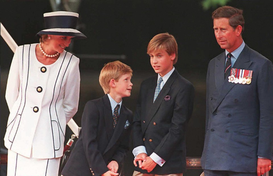 Prince Harry in the spotlight with mum Diana, brother William and dad Charles