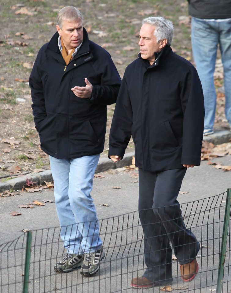  Prince Andrew was snapped strolling through a New York park with paedo pal Jeffrey Epstein in 2011