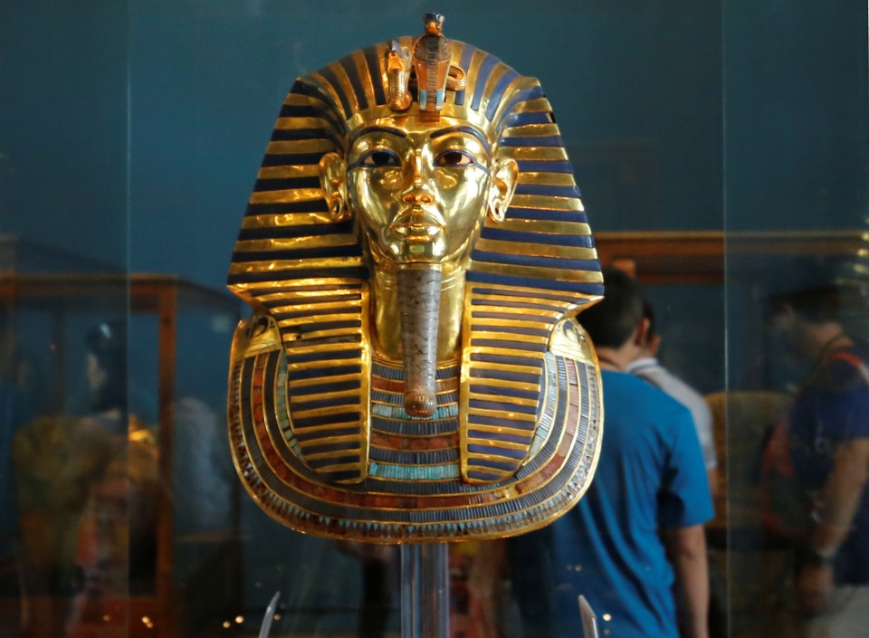  King Tut is famed for the iconic 'death mask' placed over his head after death