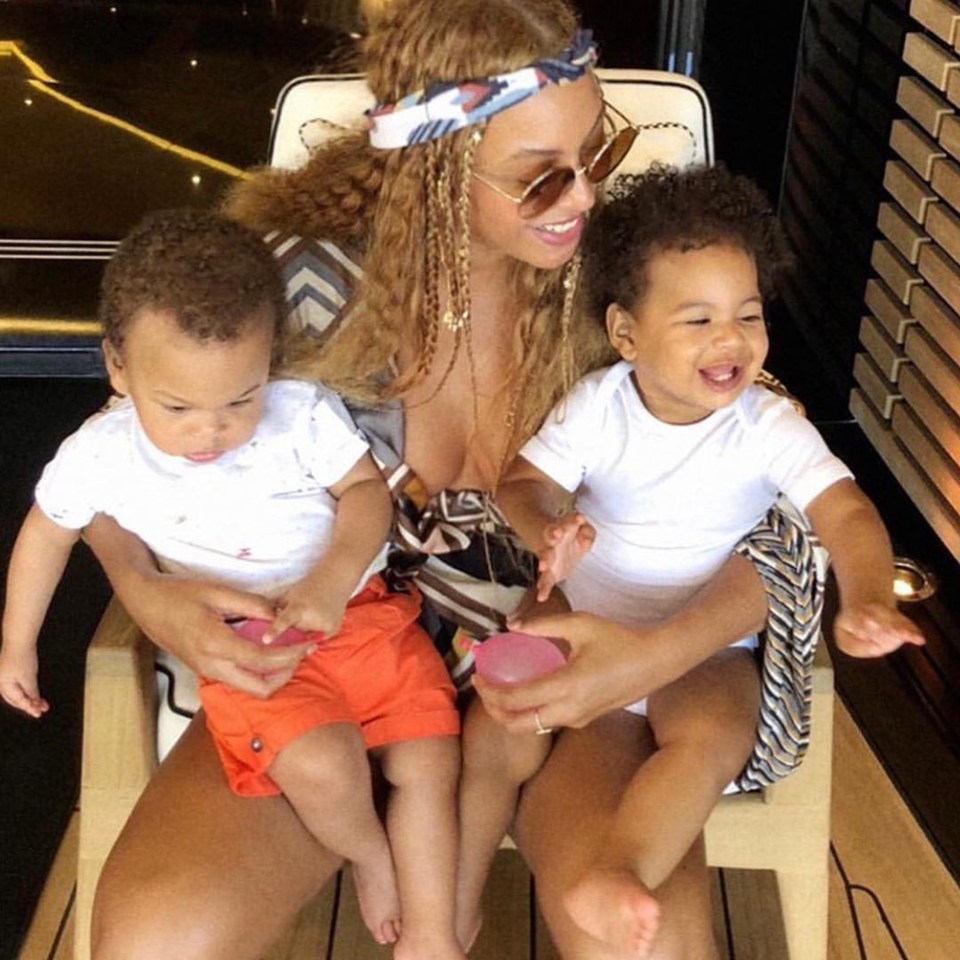  The singers also have two-year-old twins Rumi and Sir Carter