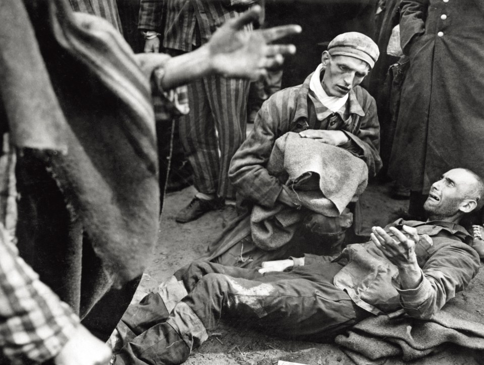  Prisoners of Majdanek concentration camp during liberation by Allied troops