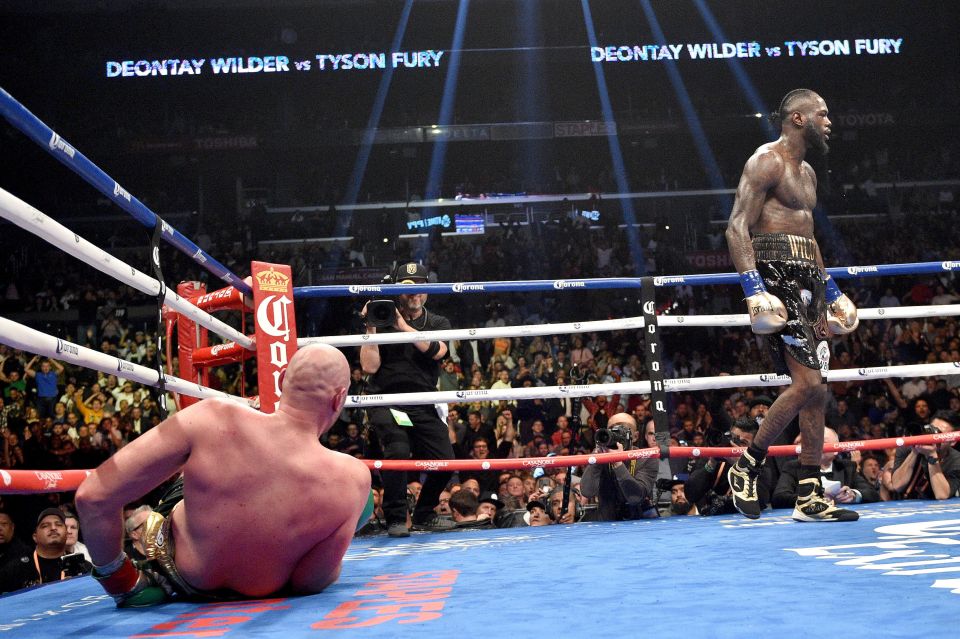  Wilder twice dropped Fury in their WBC world title clash in December