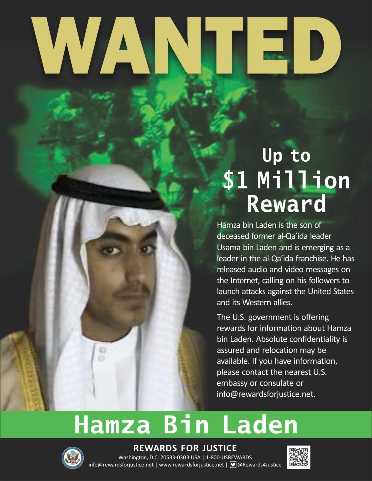 A million reward was put on Hamza Bin Laden’s head