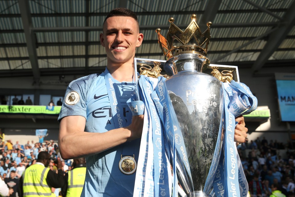  Phil Foden is on the list along with a number of other Premier League youngsters