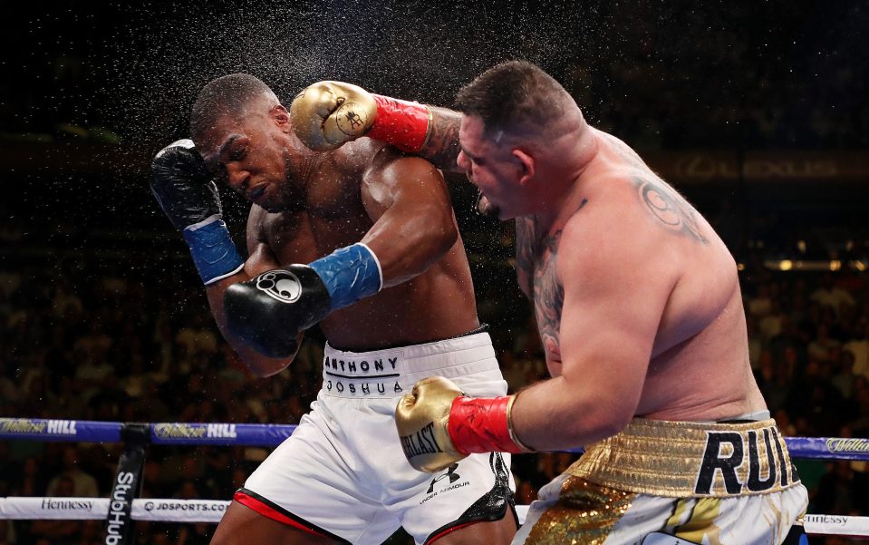  Andy Ruiz beat Anthony Joshua inside seven rounds in New York last month