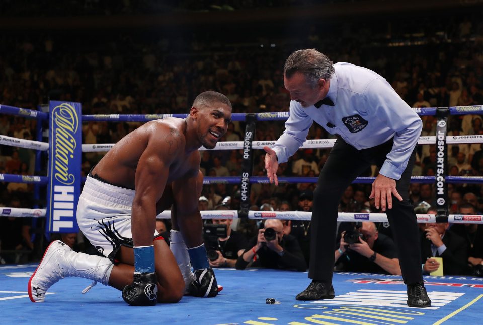  Anthony Joshua was decked four times during the heavyweight showdown