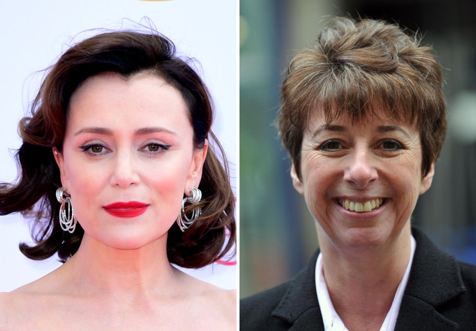  Keeley Hawes (L) plays Detective Chief Inspector Caroline Goode in the two-part drama