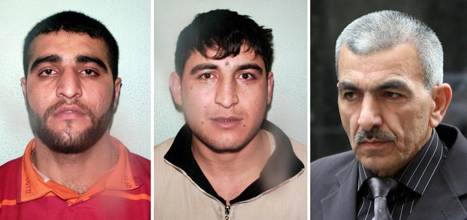  (L to R) Mohammed Ali, Omar Hussain and Mahmod, who were all found guilty for the 'honour killing' of 20-year-old Banaz Mahmod in January 2006