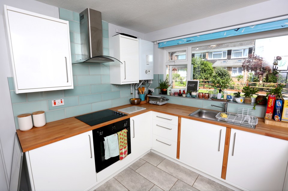  The previous owner had redone the kitchen but Jo paid for an extractor hood