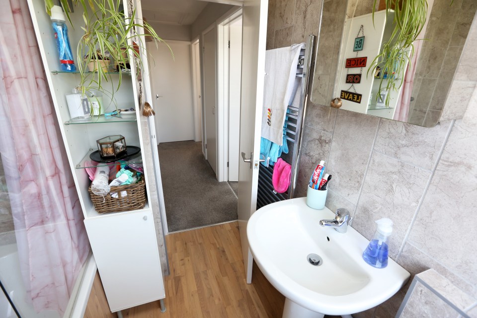  The previous owners renovated the bathroom before they moved out