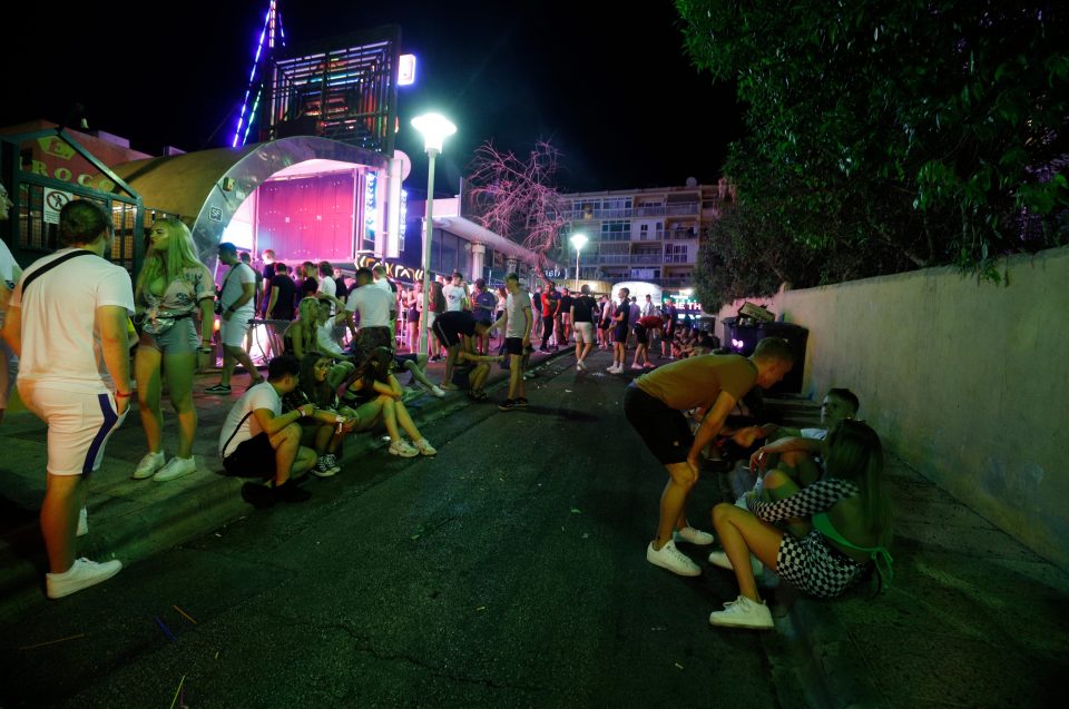  The alleged assault happened near a brothel in Magaluf's notorious Punta Ballena strip. File picture showing revellers on a night out