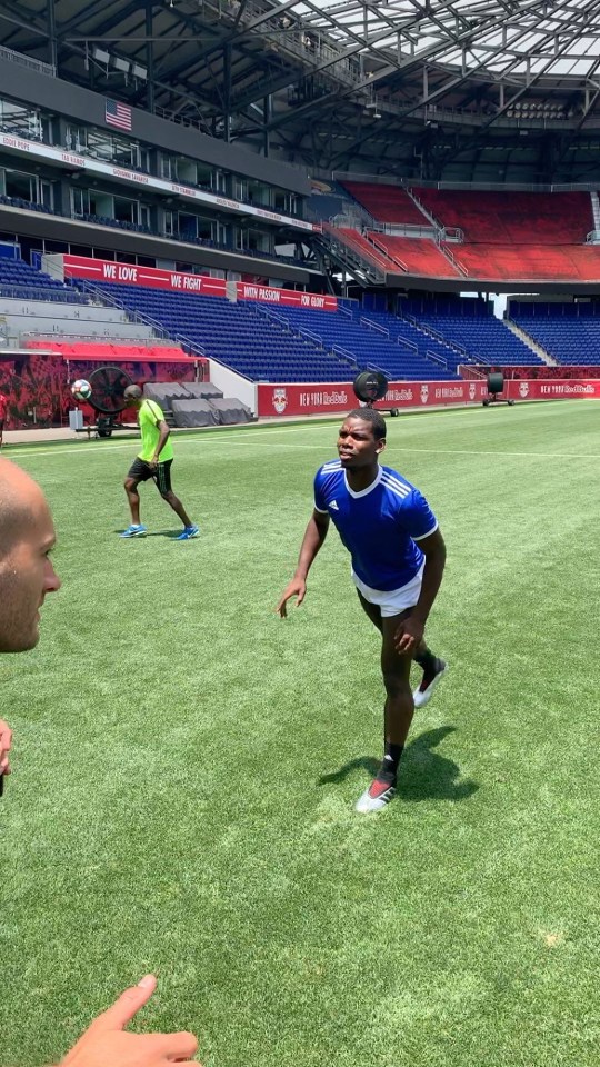  Pogba remained in New York where he trained at the New York Red Bulls stadium