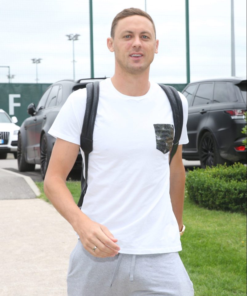  Man Utd star Nemanja Matic at training on Monday