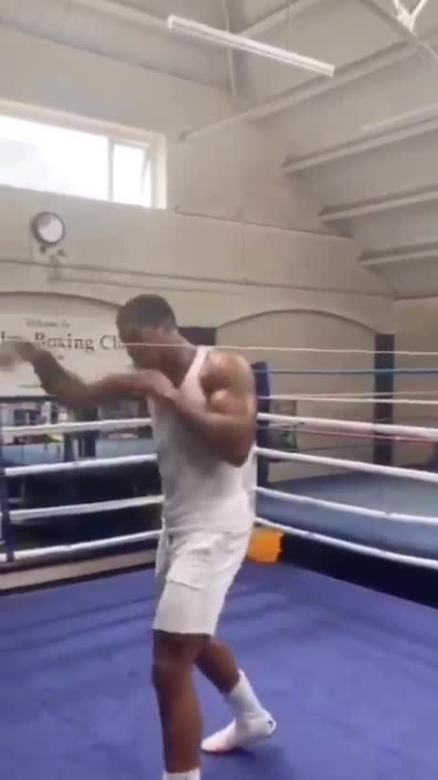  The British boxing star shared a number of clips of him during a workout earlier