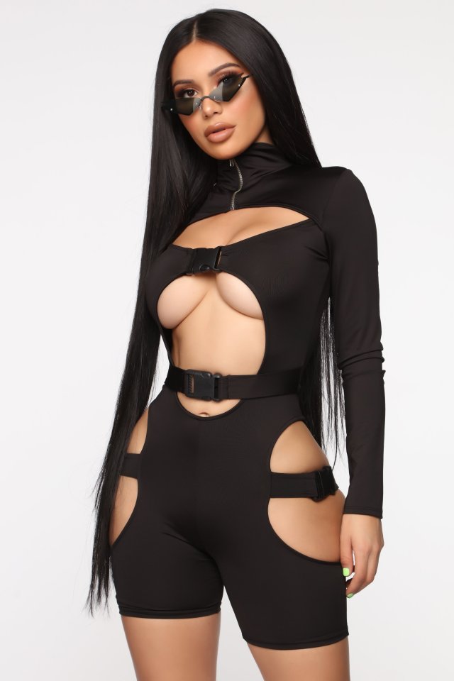  Fashion Nova's buckle-up romper is certainly unique