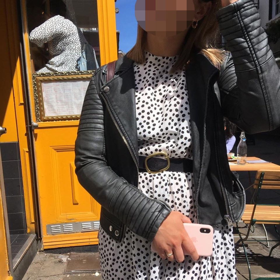  Her very first post was captioned a 'glitch in the matrix' seeing two dresses in one place