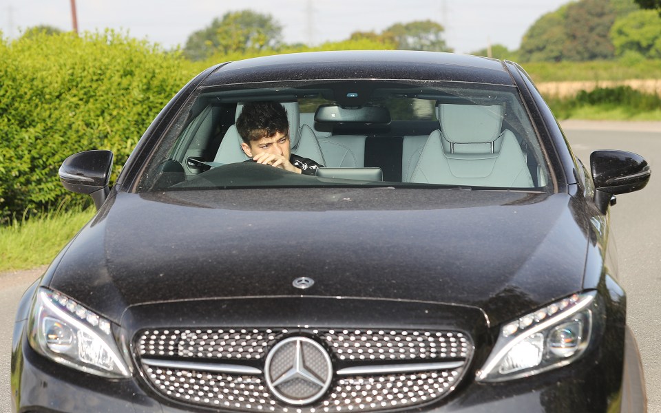  New boy Daniel James turned up in his grubby Mercedes