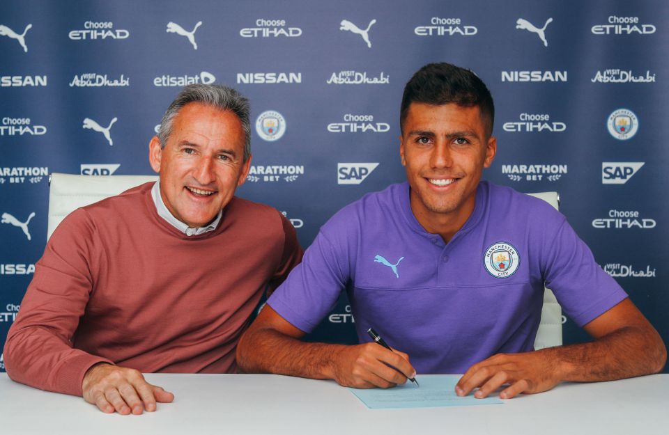  Man City have signed Rodri in a £63m deal from Atletico Madrid