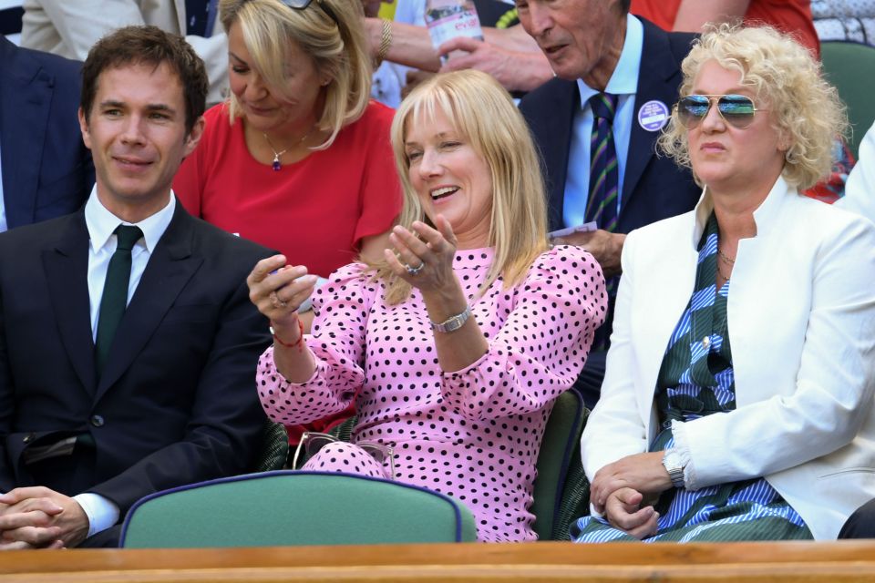  Joely Richardson on Centre Court Wimbledon Tennis Championships, Day 4