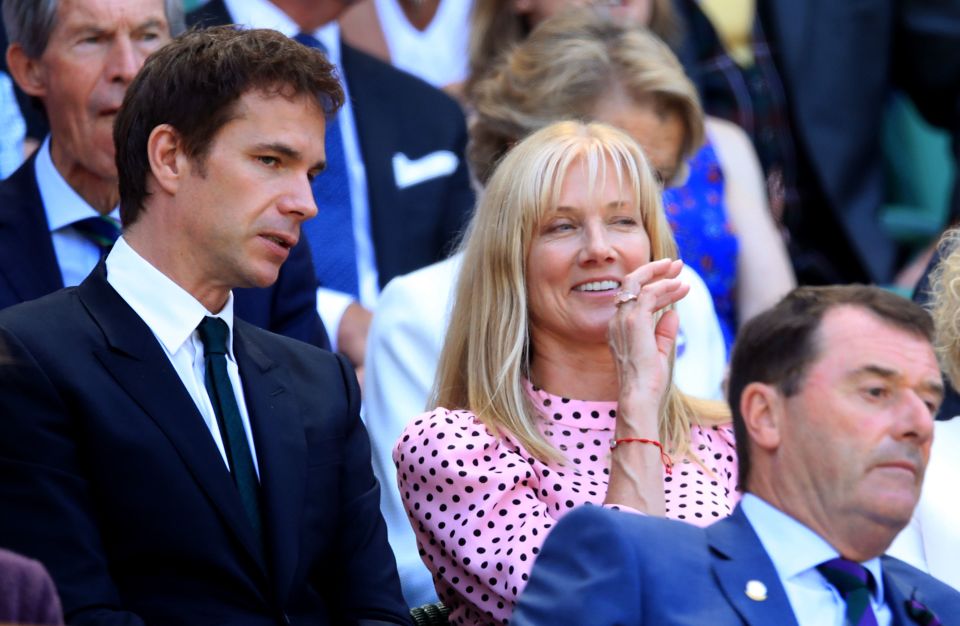  Joely Richardson in the royal box of centre court on day four of the Wimbledon Championships at the All England Lawn Tennis and Croquet Club, Wimbledon