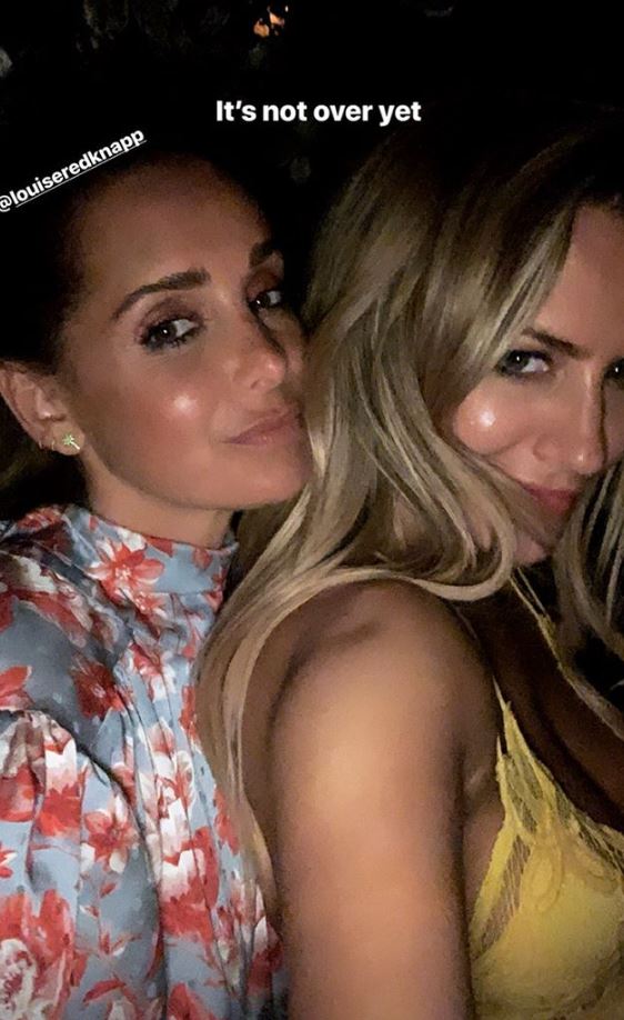  She also hung out with pal Louise Redknapp