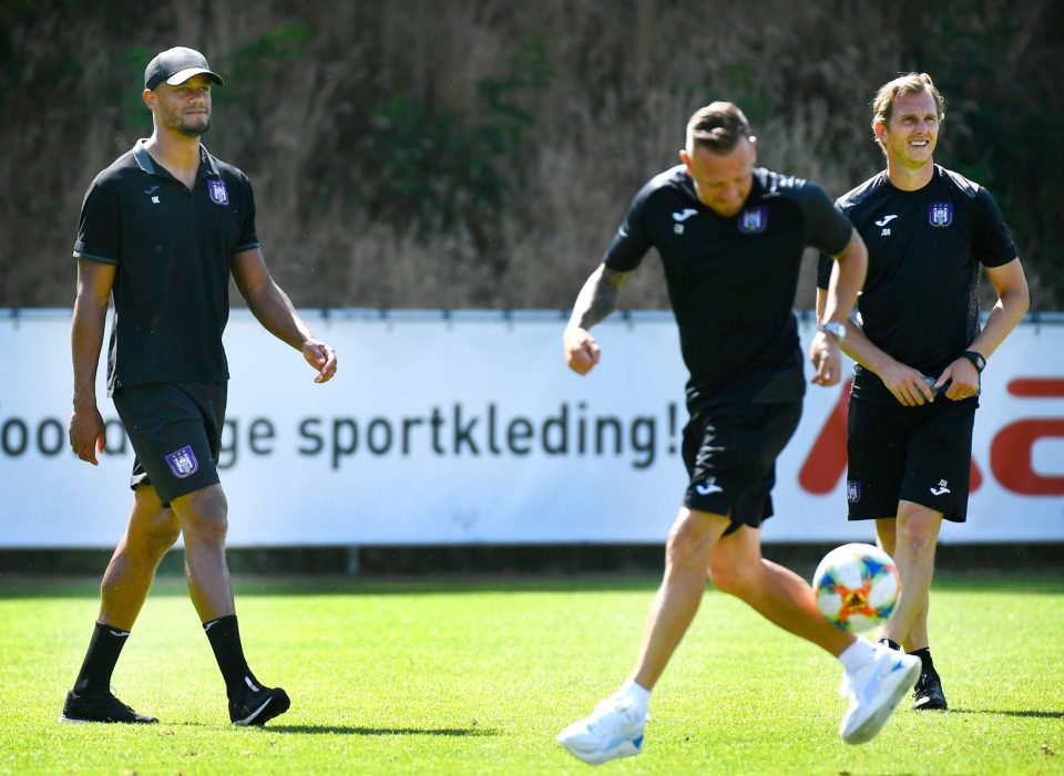  New Anderlecht player-manager took his first training session as boss on Friday