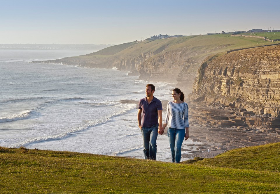  Porthcawl's spectacularly cragged coastline kissed by sparkling seas