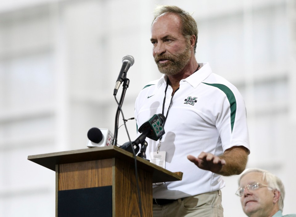  Chris Cline speaking at Marshall University