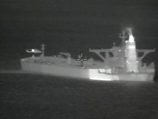  The Iranian oil tanker Grace 1 was seized by British Royal Marines off Gibraltar after being suspected of illegally transporting oil to Syria - in violation of international sanctions