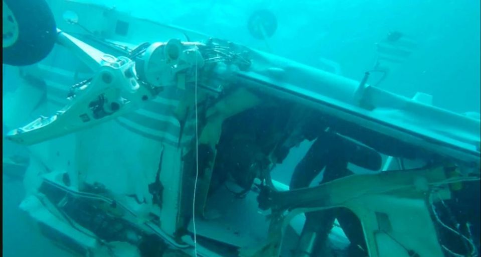  The 17-seat Augusta Westland AW-1339 is seen underwater