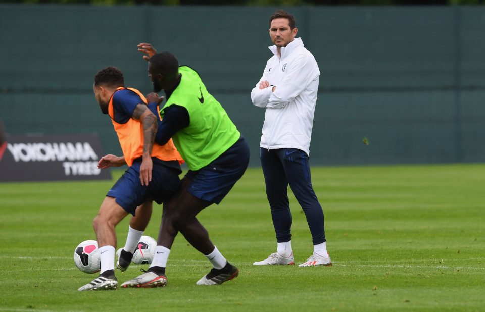  Frank Lampard watches on during the pre-season session at Maynooth, Ireland