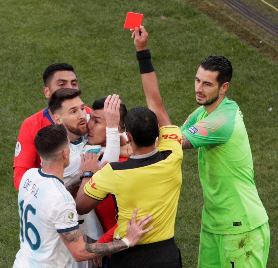  Lionel Messi was sent off against Chile and then claimed Copa America was corrupt