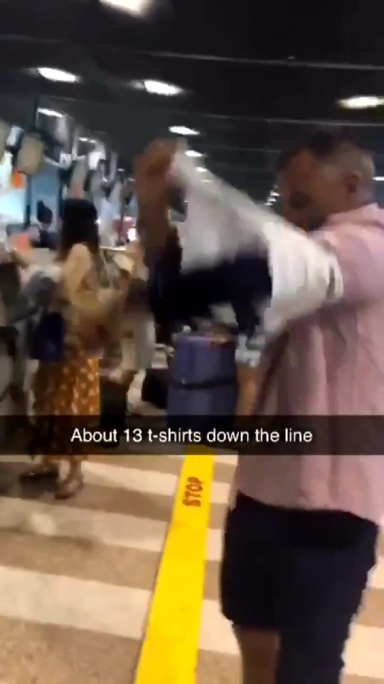 John beat the system by donning a ridiculous number of shirts to get round the excess baggage charge